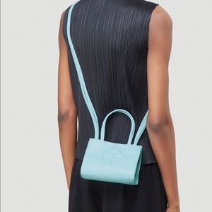 Telfar small blue shopping bag tote NWT